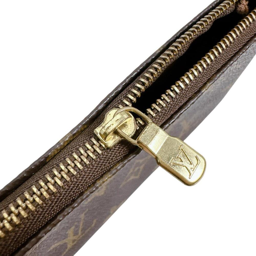 LOUIS VUITTON Authentic Brown Monogram Canvas Pochette Pouch - Picture 8 of 12